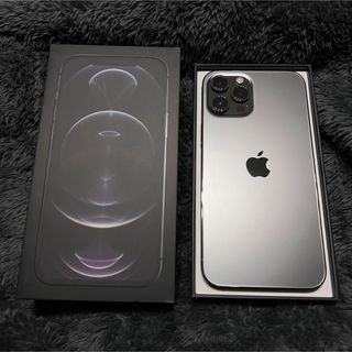 アイフォーン(iPhone)の【美品】SIMフリー iPhone 12promax 256GB グラファイト(スマートフォン本体)