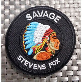 新品サベージSAVAGE SEVENS　FOXインディアン刺繍ワッペンDIY衣類(各種パーツ)