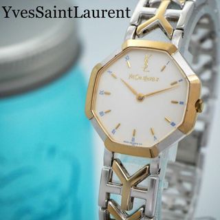 イヴサンローラン(Yves Saint Laurent)の28 イヴサンローラン レディース腕時計 ゴールド シルバー オクタゴン(腕時計)