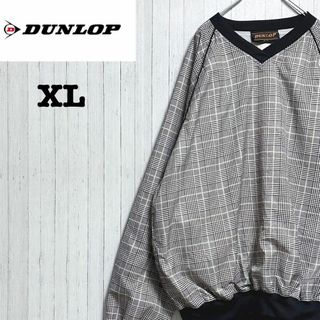 ダンロップ(DUNLOP)のダンロップ　ナイロンプルオーバー　ビッグシルエット　チェック柄　ゴルフ　XL(その他)