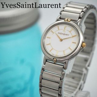 イヴサンローラン(Yves Saint Laurent)の706【美品】イヴサンローラン レディース腕時計 シルバー ゴールド文字(腕時計)