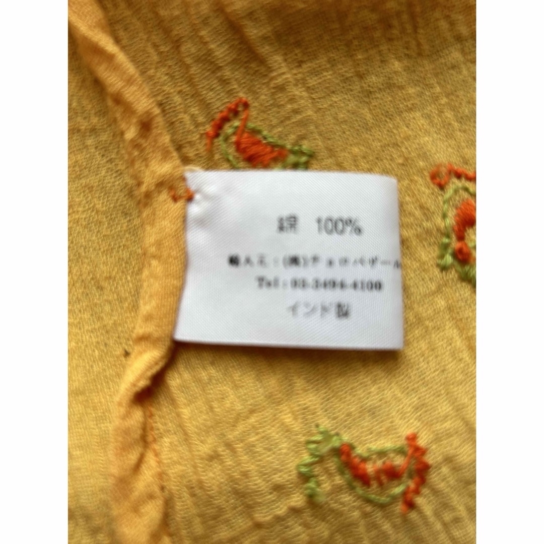 ⭐️綿 100%⭐️オレンジ色ブラウス レディースのトップス(シャツ/ブラウス(長袖/七分))の商品写真