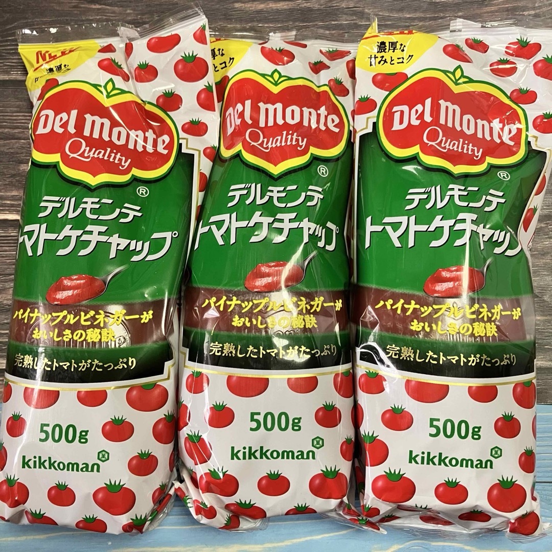 キッコーマン(キッコーマン)の値下げ不可　キッコーマン　デルモンテ　トマトケチャップ　500g 3個セット 食品/飲料/酒の食品(調味料)の商品写真