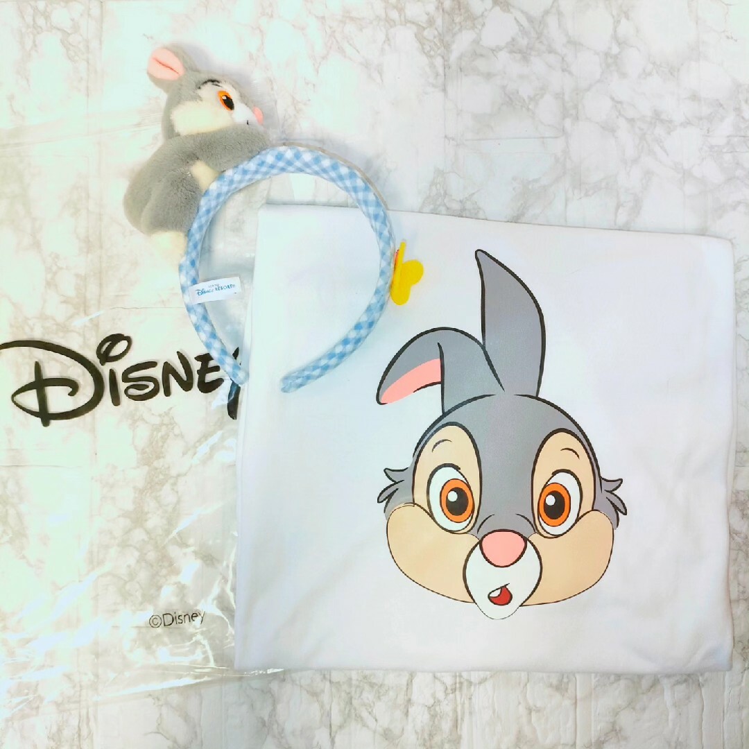 Disney(ディズニー)のとんすけ　サンパー　Tシャツ　ディズニー　トップス　半袖　バンビ　ホワイト　白 レディースのトップス(Tシャツ(半袖/袖なし))の商品写真