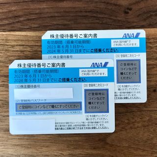 エーエヌエー(ゼンニッポンクウユ)(ANA(全日本空輸))のANA 株主優待券　2枚(航空券)