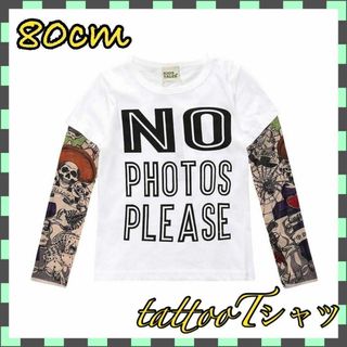 ベビー　Tシャツ　80 入れ墨Tシャツ　 男の子　半袖　長袖　デザインTシャツ(Ｔシャツ)