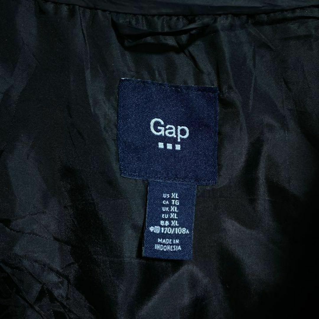 GAP メンズ ダウン ベスト ブラック XL 古着 ジャケット アウター メンズのジャケット/アウター(ダウンベスト)の商品写真