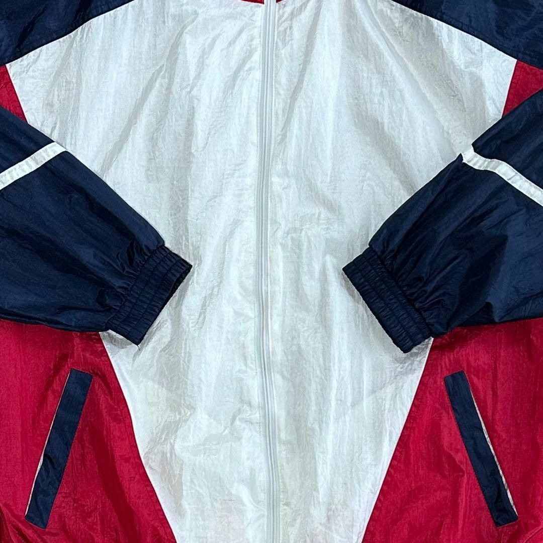ヴィンテージ　ナイロンジャケット　マルチカラー　ジップアップ　スポーツ　M メンズのジャケット/アウター(ナイロンジャケット)の商品写真