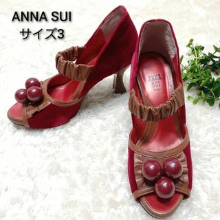 アナスイ(ANNA SUI)の【未使用★美品】アナスイ　パンプス　ボール　モチーフデザインヒール　サイズ3(ハイヒール/パンプス)