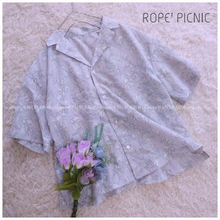 ロペピクニック(Rope' Picnic)の《ROPE’ PICNIC》ボタニカルプリント&無地開衿シャツ(シャツ/ブラウス(半袖/袖なし))