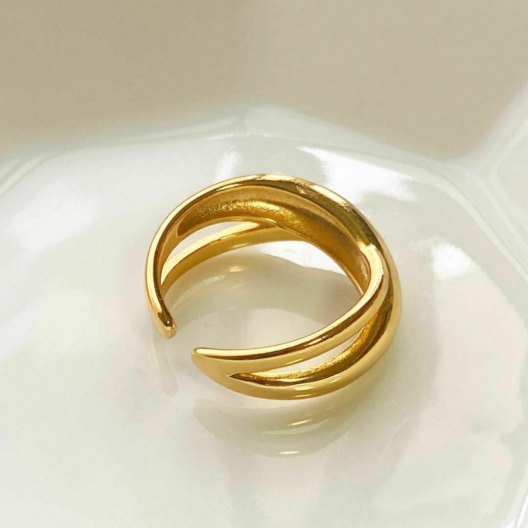 goldring　１cross　openring　ゴールドリング レディースのアクセサリー(リング(指輪))の商品写真