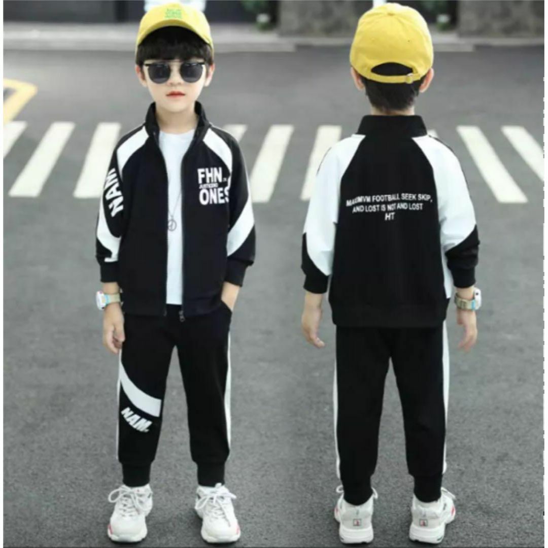 キッズ セットアップ 男の子 ジャージ セット 韓国 かっこいい 子供 スポーツ キッズ/ベビー/マタニティのキッズ服男の子用(90cm~)(その他)の商品写真