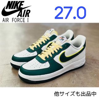 ナイキ(NIKE)の【新品27cm】NIKE エアフォース１ホワイト/グリーン/イエロー/オレンジ(スニーカー)