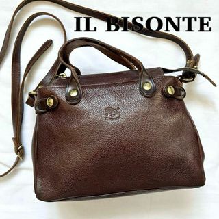 IL BISONTE - ✨2way✨激レア　イルビゾンテ　ショルダーバッグ　ハンドバッグ　本革　ブラウン