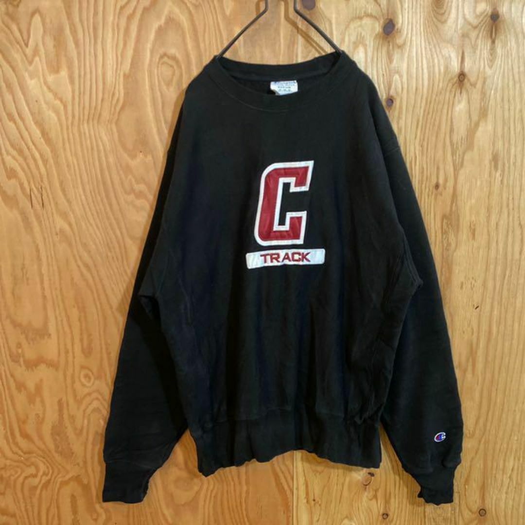 Champion(チャンピオン)のチャンピオン カレッジロゴ リバースウィーブ トレーナー USA古着 90s メンズのトップス(スウェット)の商品写真