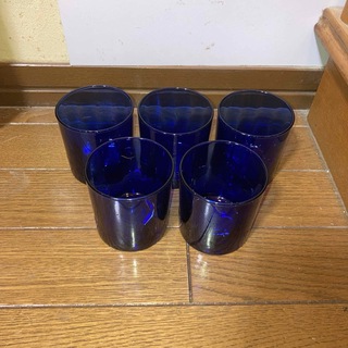 青色 グラス 5点セット(グラス/カップ)