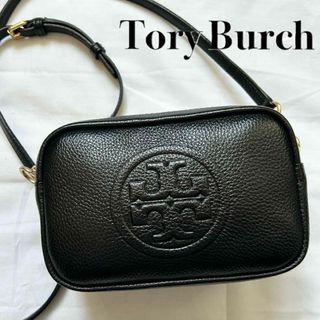 トリーバーチ(Tory Burch)の✨極美品✨Tory Burch 　ショルダーバッグ　本革　ブラック　ボンベ(ショルダーバッグ)