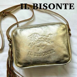 イルビゾンテ(IL BISONTE)の✨美品✨ 入手困難　イルビゾンテ　ショルダーバッグ　レザー　本革　ゴールド(ショルダーバッグ)