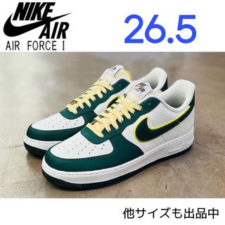 ナイキ(NIKE)の【新品26.5cm】NIKE エアフォース１ホワイト/グリーン/イエロー(スニーカー)