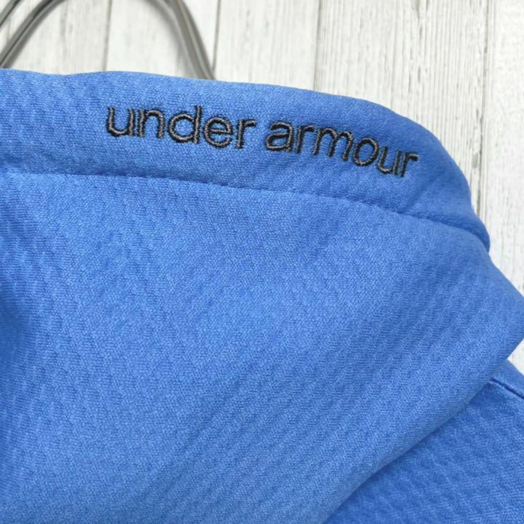 UNDER ARMOUR(アンダーアーマー)のアンダーアーマー　パーカー　スウェット　プルオーバー　刺繍ロゴ　ブルー　水色L メンズのトップス(パーカー)の商品写真