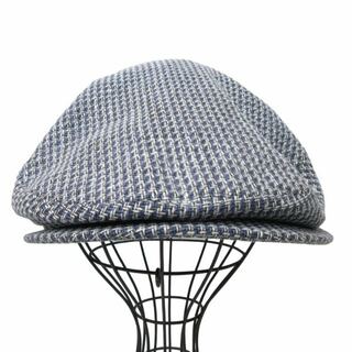 ボルサリーノ(Borsalino)のボルサリーノ 美品 ハンチング帽 帽子 コットンキャップ 青 ブルー 約XL(ハンチング/ベレー帽)