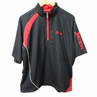 スリクソン(Srixon)のスリクソン 美品 ハーフジップシャツ カットソー 半袖 黒 L ■GY31(ウエア)