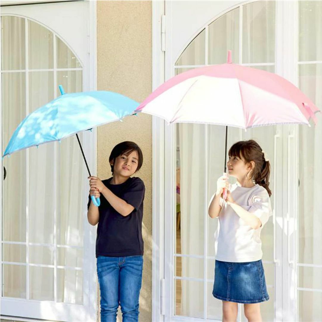 【色: イエロー】子供日傘 晴雨兼用 長傘 ジャンプ傘 親骨50cm 通学 UV キッズ/ベビー/マタニティのベビー服(~85cm)(その他)の商品写真