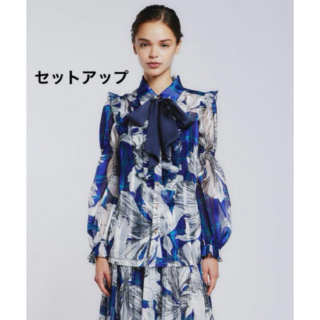 DOUBLE STANDARD CLOTHING - Sov. / フラワーシフォンサテン DOUBLE STANDARD CLOTHING - Sov. / フラワーシフォンサテン