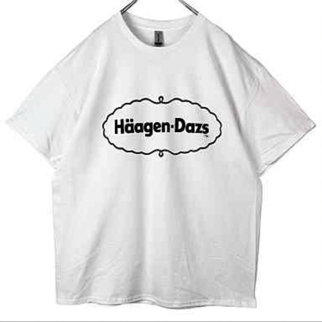 ハーゲンダッツTシャツHaagenDazs サイズ白Lホワイト アイスクリーム メンズのトップス(Tシャツ/カットソー(半袖/袖なし))の商品写真