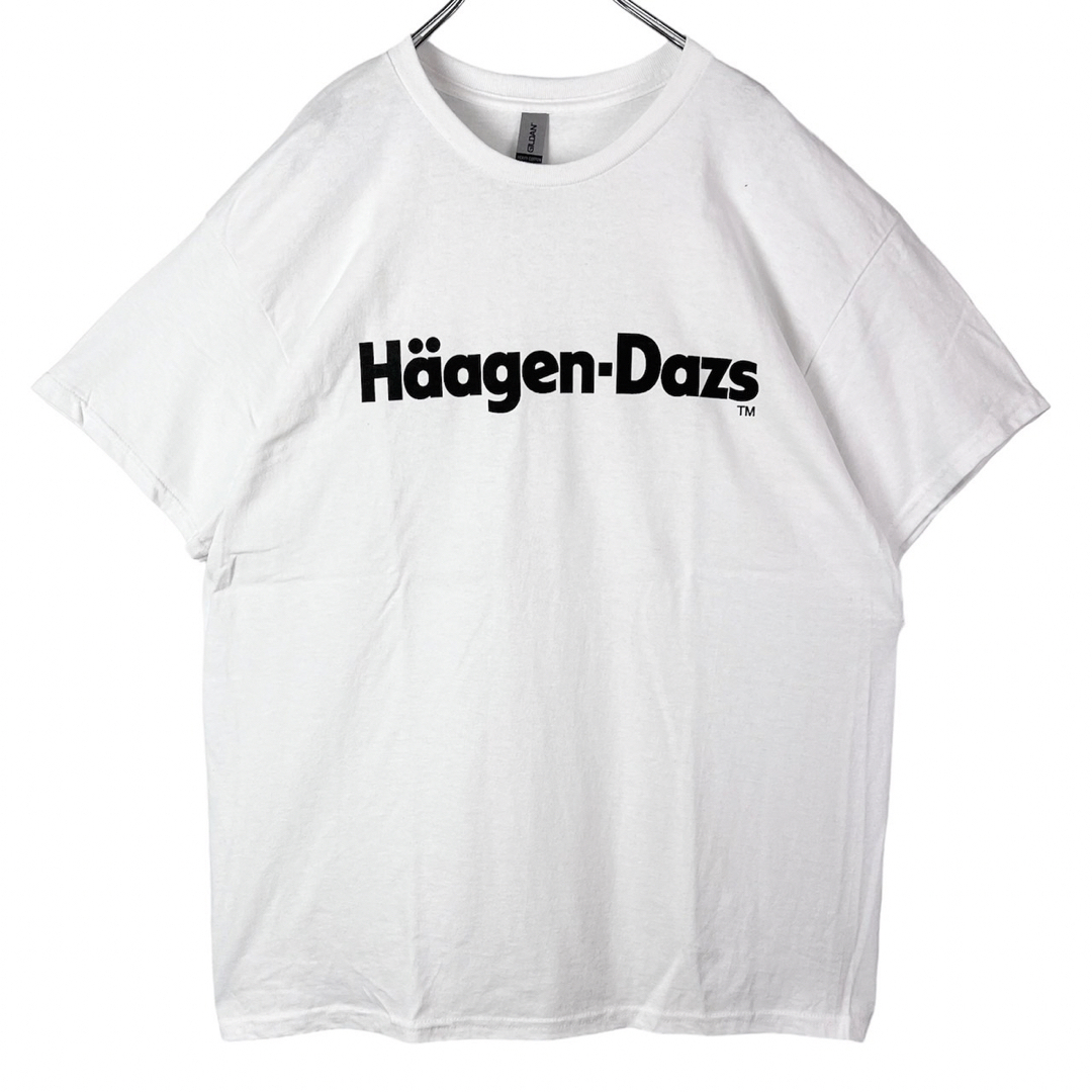 ハーゲンダッツTシャツ 白 HaagenDazs ホワイト L アイスクリーム メンズのトップス(Tシャツ/カットソー(半袖/袖なし))の商品写真