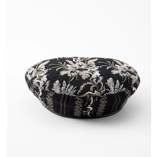ミューラル(MURRAL)のmurral Snow flower lace beret (Black)(ハンチング/ベレー帽)