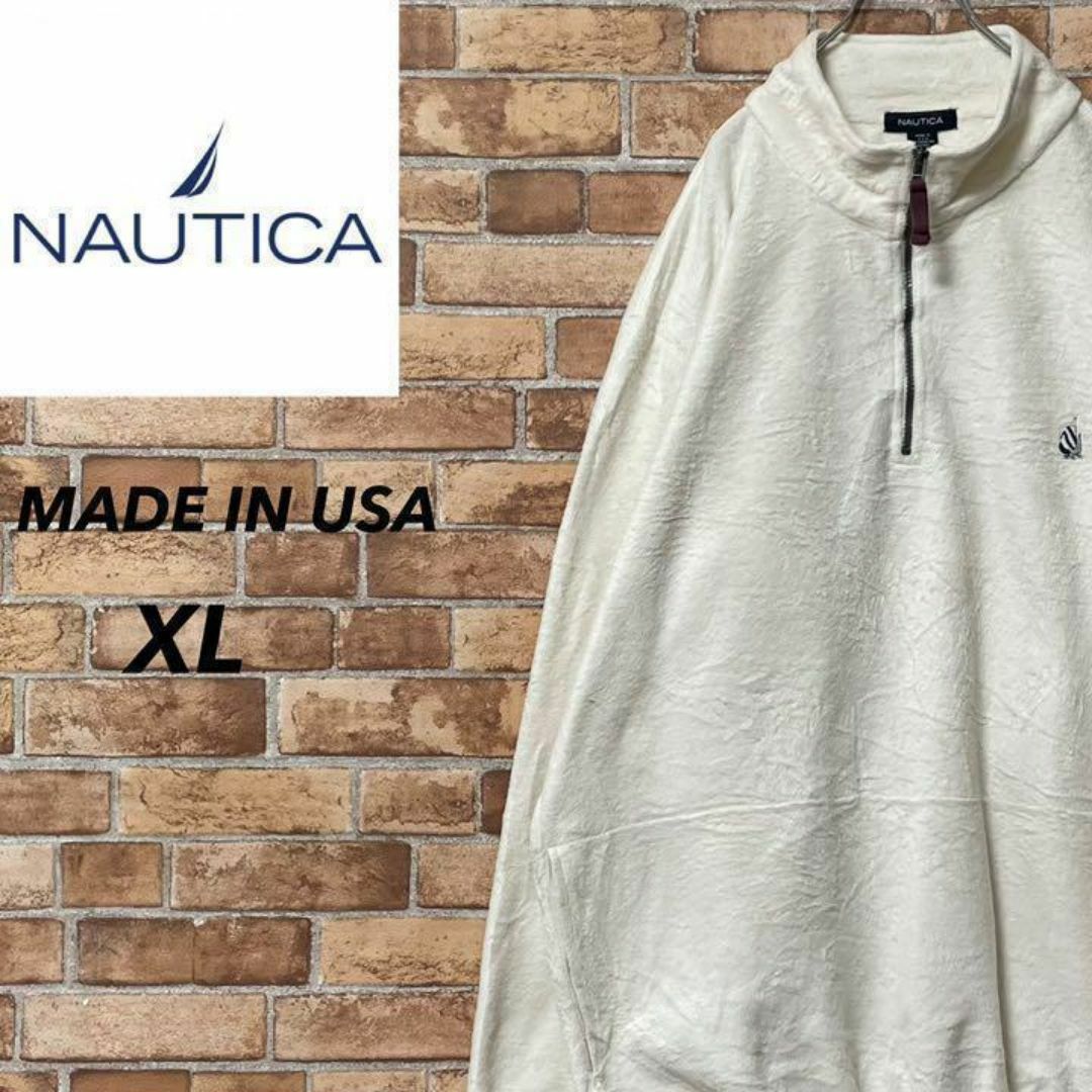 NAUTICA(ノーティカ)のノーティカ　USA製　ハーフジップ　フリースジャケット　ビッグシルエット　XL メンズのジャケット/アウター(その他)の商品写真