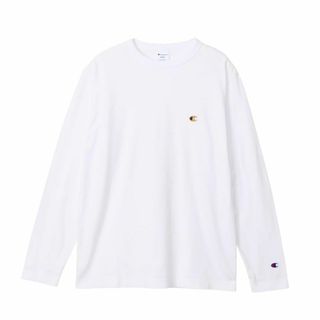 [チャンピオン] ロングTシャツ 長袖 丸首 綿100% 刺繍 ワンポイントロゴ(その他)