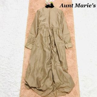 アントマリーズ(Aunt Marie's)のAunt Marie's アントマリーズ　ロングワンピース　マキシ丈　ベージュ系(ロングワンピース/マキシワンピース)