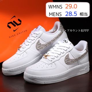 ナイキ(NIKE)の【新品28.5cm相当】NIKE エアフォース１ホワイト/モノグラム/ゴールド(スニーカー)