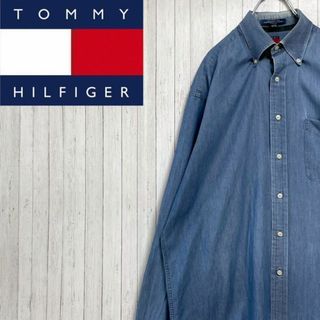 TOMMY HILFIGER - トミーヒルフィガー　90s フラッグタグ　長袖ボタンダウンシャツ　15・1/2