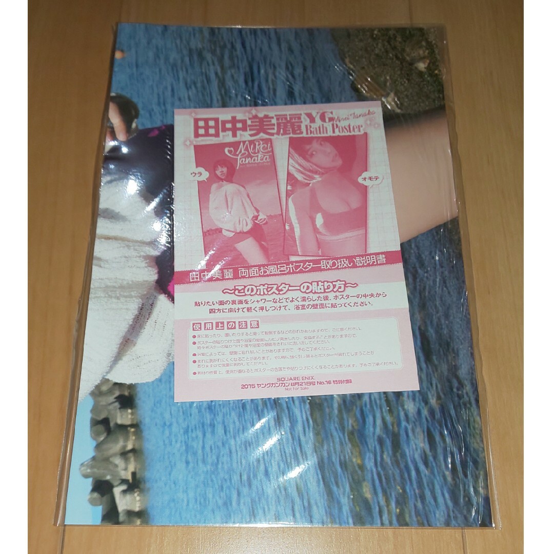 田中美麗 両面お風呂ポスター エンタメ/ホビーのタレントグッズ(アイドルグッズ)の商品写真
