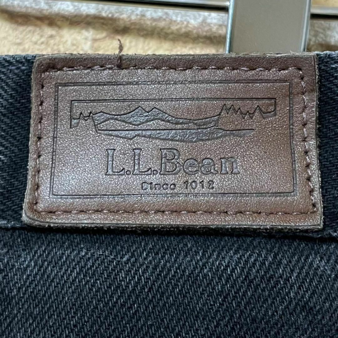 L.L.Bean(エルエルビーン)のエルエルビーン　メキシコ製　ブラックデニム　ジーンズ　ジーパン　テーパード　太め メンズのパンツ(デニム/ジーンズ)の商品写真