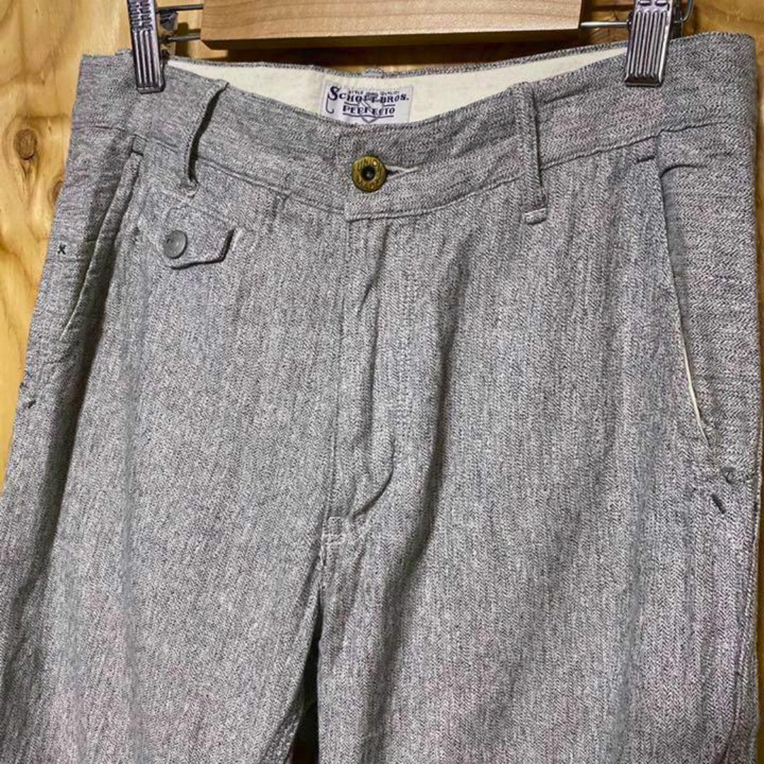 schott(ショット)のショット ブロス パーフェクト グレー ストレート パンツ USA古着 90s メンズのパンツ(スラックス)の商品写真