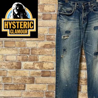 ヒステリックグラマー(HYSTERIC GLAMOUR)のヒステリックグラマー　デニム　ジーンズ　ジーパン　ダメージ加工　スタッズ　28.(デニム/ジーンズ)