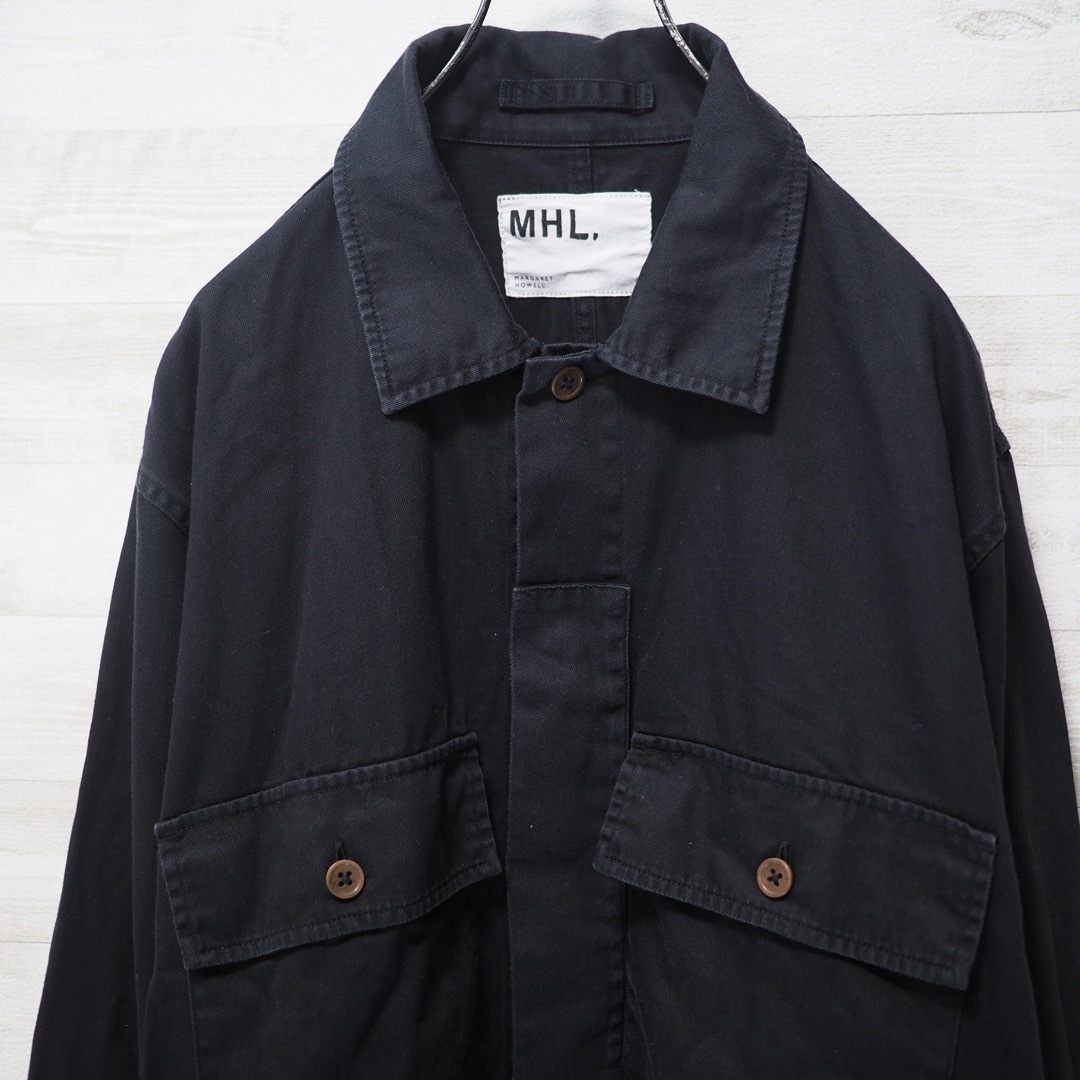 MHL.(エムエイチエル)のMHL. 19AW Cotton Twill Shirt-Black/L メンズのトップス(シャツ)の商品写真