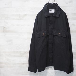 MHL. - MHL. 19AW Cotton Twill Shirt-Black/L