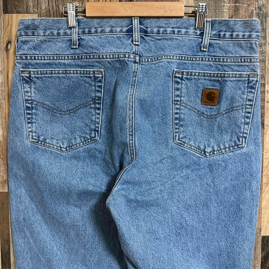 carhartt(カーハート)のカーハート パンツ デニム ジーンズ ロゴ ブルー アメカジ ロゴ USA古着 メンズのパンツ(デニム/ジーンズ)の商品写真