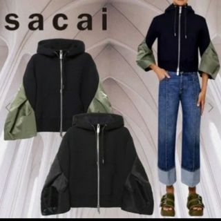 sacai - sacai　Sponge Sweat x Nylon Twill Hoodie