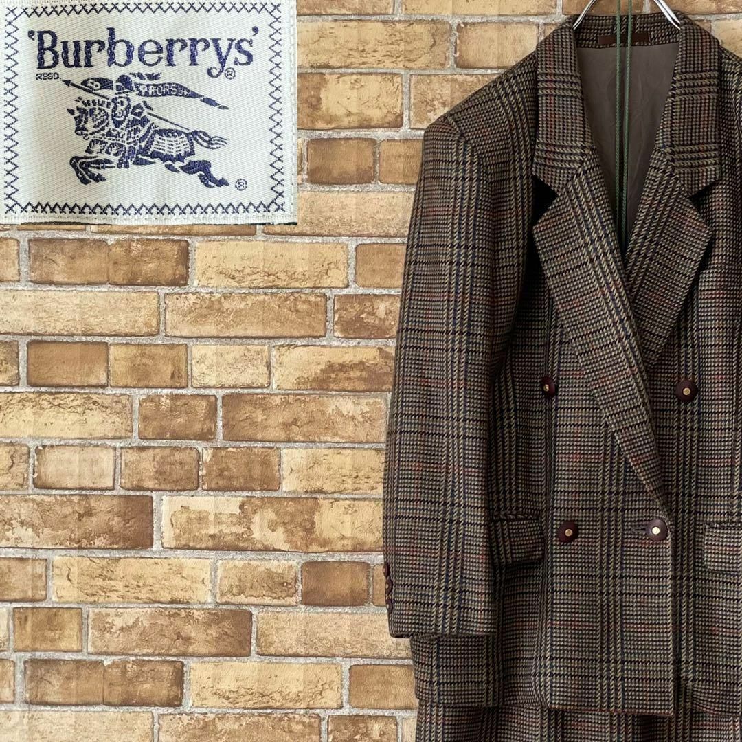 BURBERRY(バーバリー)のバーバリー　セットアップ　ジャケット　スカート　チェック　古着女子　11AR レディースのジャケット/アウター(ブルゾン)の商品写真