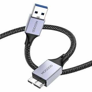 【サイズ:0.5M_色:グレー】MOGOOD USB 3.0 ハードディスクケー(PC周辺機器)