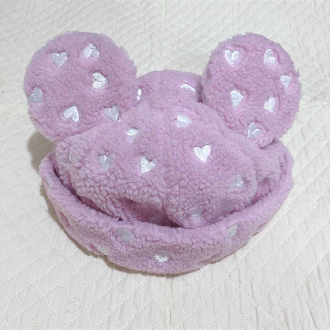 Disney(ディズニー)のディズニー　ボアキャップ　もこもこ　カチューシャ　ピンク　ハート　 レディースの帽子(キャップ)の商品写真