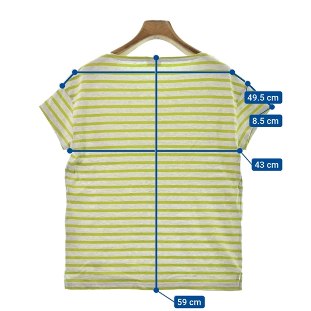 ORCIVAL(オーシバル)のORCIVAL Tシャツ・カットソー 1(M位) グレーx黄緑(ボーダー) 【古着】【中古】 レディースのトップス(カットソー(半袖/袖なし))の商品写真