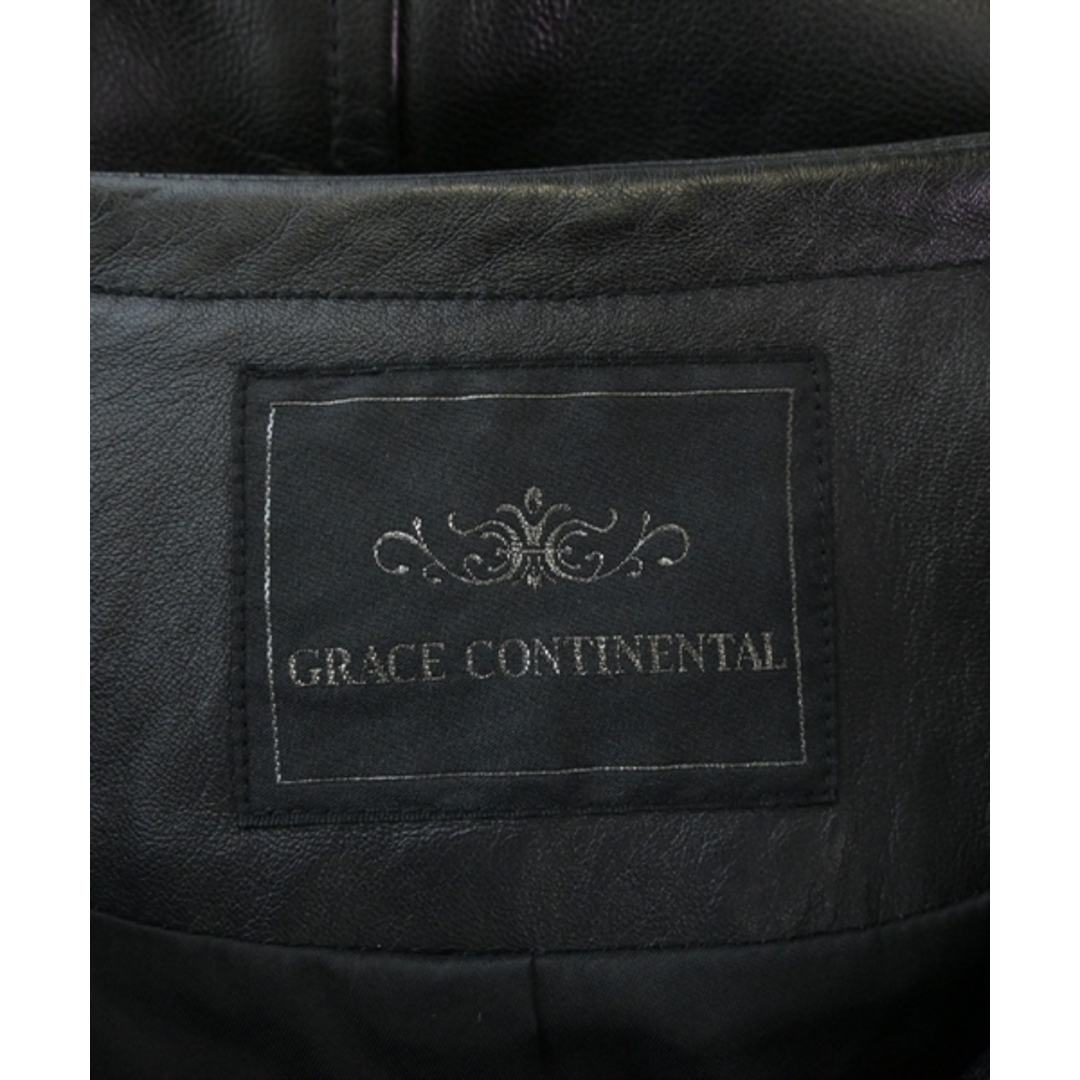 GRACE CONTINENTAL(グレースコンチネンタル)のGRACE CONTINENTAL ライダース 36(S位) 黒 【古着】【中古】 レディースのジャケット/アウター(ライダースジャケット)の商品写真