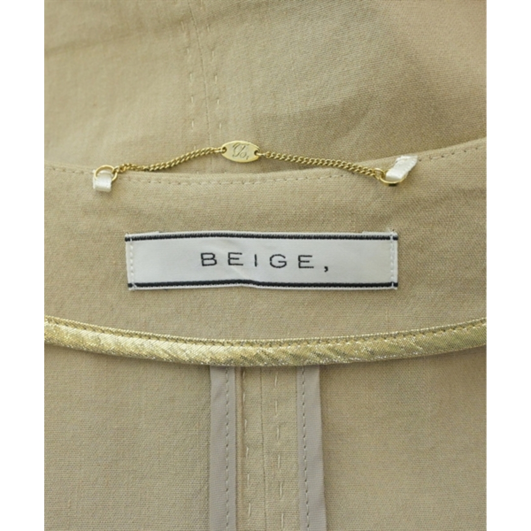 BEIGE, - BEIGE, ベイジ ノーカラージャケット 4(XL位) ベージュ BEIGE, - BEIGE, ベイジ ノーカラージャケット 4(XL位) ベージュ